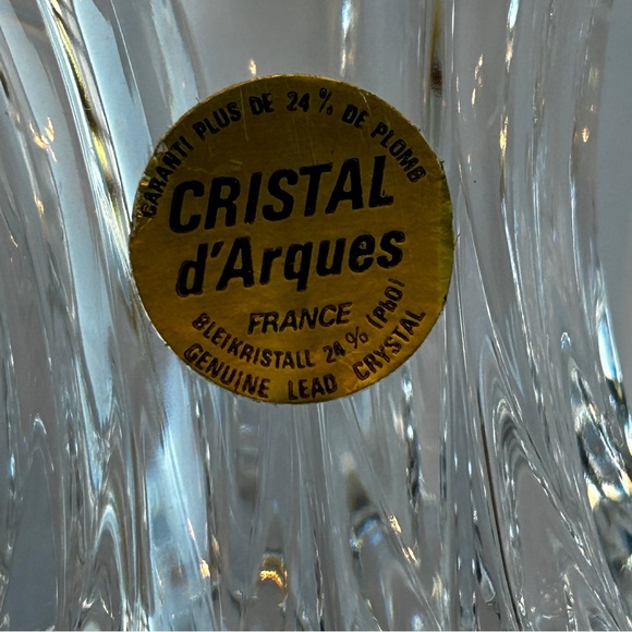 Cristal D' Arques France Genuine Lead Crystal Vase 3 1/4 inches tall - Picture 2 of 8